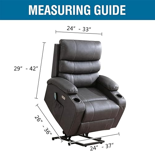 BXFUL Housse de Fauteuil Relax Jacquard Extensible, Housse de Canapé Antidérapante avec Poche Latérale, Protege de Meubles Lavable pour 1 Places Fauteuil Inclinable (Gris) - Nail Gallerys