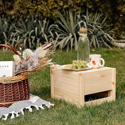 Creative Deco Caisse Pliante en Bois 34,5 x 29,5 x 23,5 cm Ajouré | Montage Simple et Sans Outil | Boîte de Conservation pour Fruits et Légumes | Rangement pour Cadeau, Jouets | Boite Décorative - Nail Gallerys