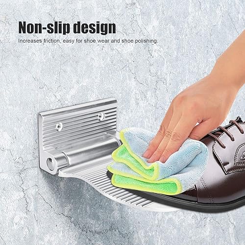 Repose-Pieds de Douche, Repose-Pieds, Espace de Montage Mural en Aluminium, pédale antidérapante pour Salle de Bain d'entrée de Couloir(Argent) - Nail Gallerys