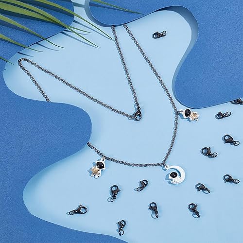 UNICRAFTALE 80 pièces 4 Tailles Fermoirs à Griffes de Homard Fermoirs en Acier Inoxydable Attache Crochet Fin Chaîne Fermoir Or et Acier Inoxydable Couleur Fermoirs pour la Fabrication de Bijoux - Nail Gallerys