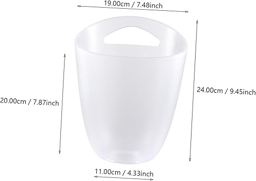 TOPPERFUN 1Pièce Seau à Glace Transparent Seau de Rouille pour Intérieur et Extérieur pour Boissons Fraîches - Nail Gallerys
