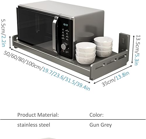 Support mural pour four électrique – Support durable, idéal pour four à micro-ondes et four électrique – Organiseur peu encombrant - Nail Gallerys