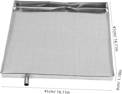 KONTONTY Plateau De Récupération D'eau Pour Climatiseur Extérieur Bac à Gouttes En Galvanisé Réservoir Étanche Pour Drainage Des Accessoire Pour Unité De - Nail Gallerys