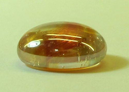 Ullmannglass Galets de verre décoratifs - Petites pierres de mousseline, (Ø env. 15-17 mm) en transparent/rouge (feu) irisé dans un emballage de 200 g. - Nail Gallerys