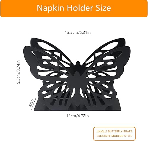 Porte Serviette De Table,2 Pièces Porte-Serviettes En Papier Forme Papillon Porte Serviette Papier La Cuisine Fêtes à Domicile Restaurants Cafés Bars 16 x 14,5 x 4,5 cm Porte Serviette De Table - Nail Gallerys