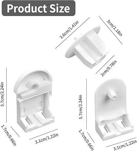 WENJION Accessoires pour store enrouleur 25 mm pour fenêtre, store à pince de rechange avec chaîne à billes de 3 m, kit de palan à chaînette avec support et commande pour store à traction latérale, à - Nail Gallerys