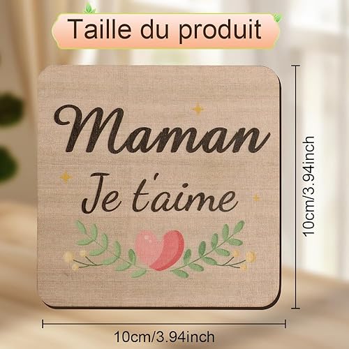 Koudindg Cadeau Maman Dessous de Verre Idee Cadeau Fete des Mere Cadeau Noel Maman - Nail Gallerys