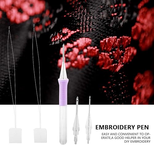 Sheens Ensemble de stylos de Broderie, Aiguille de Broderie Magique Stylo Aiguilles de Broderie Russe Aiguille de Point de Broderie Bricolage pour débutant - Nail Gallerys