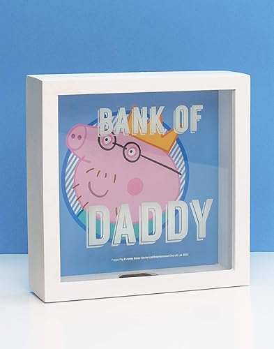 Peppa Pig Money Box Boîte de Bank of Dad Bois Piggy Bank - Nail Gallerys
