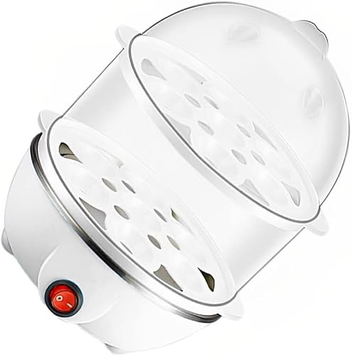 siduytin Cuiseur à Oeufs électrique Multifonction à 7 Oeufs, Mini braconnier à Double Couche, Outils de Cuisson à arrêt Automatique, Jaune/Double Couche - Nail Gallerys