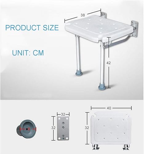 HLL Tabourets N, Douche Strapontin Chaise Murale Tabouret de N (Couleur: Blanc) - Nail Gallerys