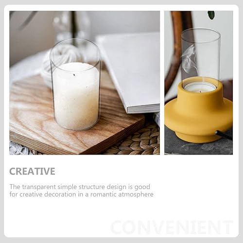 HOLIDYOYO Abat-jour Décoratif En Verre Pour Bougie 2 Pièces Bougeoir Accessoire Pour La Maison - Nail Gallerys