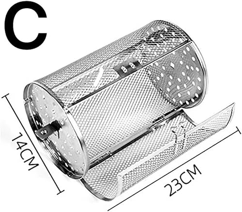 Panier à Rôtissoire Rotatif en Acier Inoxydable Grill Rôtissoire pour Griller les Fruits et Noix - Nail Gallerys