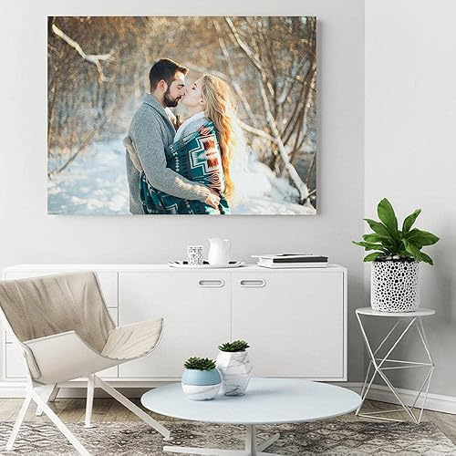 Gudina Faites Imprimer Votre Photo sur Toile.Impressions sur toile personnalisée avec vos photos.Photos sur Toile en Cadeau, Cadeaux Photo.Personnalisez la avec votre propre photo-50X80cm Sans cadre - Nail Gallerys