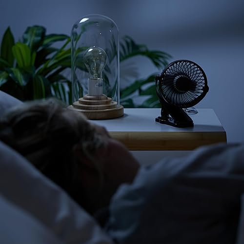 Relaxdays Petit Ventilateur, 3 Niveaux de Vitesse, pivotant, Pince, Silencieux, pour Bureau, Voiture, Port USB, Rose - Nail Gallerys