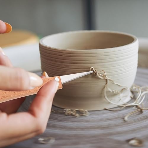 SEWACC 2pièces Outils De Sculpture Bois Set De Couteaux Fettling Acier Inoxydable Avec Poignée Bois Pour Modelage Et Découpe De Poterie - Nail Gallerys