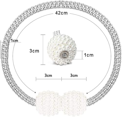 N-B Paquet de 4 Embrasses à Rideaux Magnétiques, Attaches de Rideau, Boucles pour Rideaux, Accessoires pour Rideaux et Stores, pour la Maison Bureau Restaurant Décoration (Girs) - Nail Gallerys
