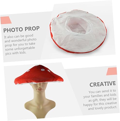 DEARMAMY Lot de 2 chapeaux en forme de champignon pour garçon fille, accessoire amusant pour fêtes et photographies de design créatif - Nail Gallerys