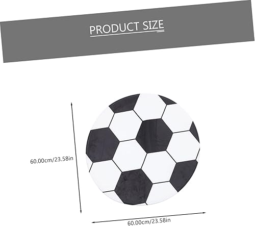 DIYEAH 2 Pièces Tapis Rond Tapis pour Enfants Ballon de Football pour Enfants décor Basket-Ball Tapis de Football de Chambre Tapis de Football Rond Treillis Chaussures de Foot étage - Nail Gallerys