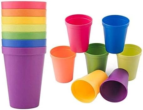 Nanxin Gobelets en Plastique Tasses Portables, Arc en Ciel Tasses pour Enfants, 8pcs - Nail Gallerys