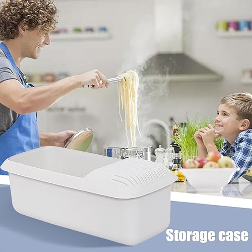 Cuiseur À Pâtes Pour Micro-ondes – Boîte À Pâtes En Plastique, Nouilles De Cuisine, Boîte De Rangement En Plastique À Double Usage, Ustensiles De Cuisine, Ensemble De Gadgets, Boîte De Drainage, Cuise - Nail Gallerys