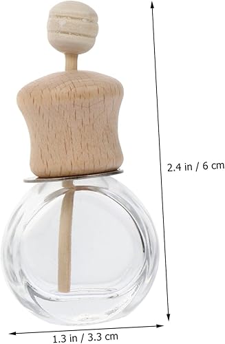 Hemobllo 3 Pièces bouteille vide de parfum de voiture Rassisseur d'air de voiture pour l'aromathérapie diffuseur de bouteille voitures bouteille d'huile essentielle diffuseur de parfum Bois - Nail Gallerys