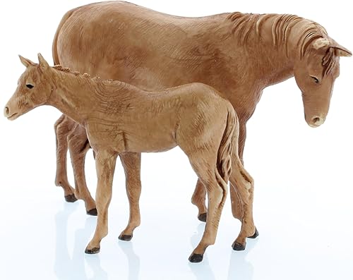 Moranduzzo Cheval et Poulain pour Crèche de 8 Cm Échelle 1:22 - Figurines de Crèche Indestructibles - Peinture Finition à la Main, Produit Officiel, Fabriqué en Italie, Sculpteur M. Landi - Nail Gallerys