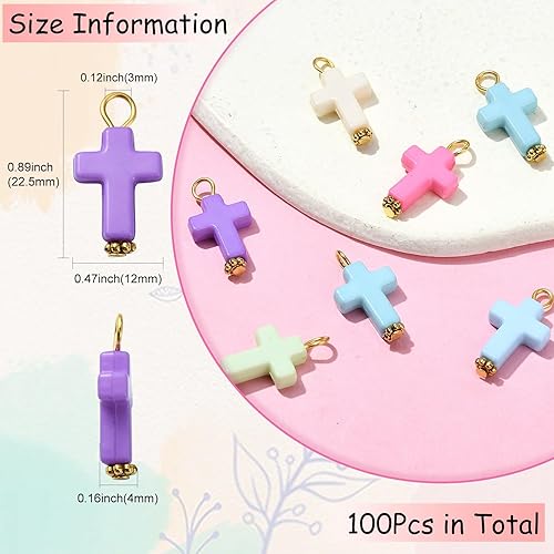 Ipotkitt Breloques assorties en acrylique pour fabrication de bijoux, colliers, bracelets, boucles d'oreilles, fournitures artisanales - Nail Gallerys