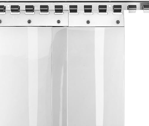 Zill Rail de fixation de 1 m de large pour rideau à lamelles en PVC - Gris - 98,4 x 3,1 cm - Pour espace industriel - Nail Gallerys