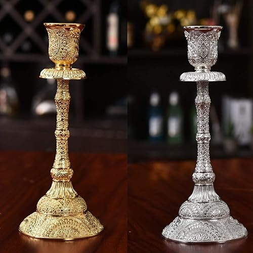 LIbgiubhy Lot de 2 bougeoirs en laiton pour dîner fête décoration intérieure décoration de table - Nail Gallerys