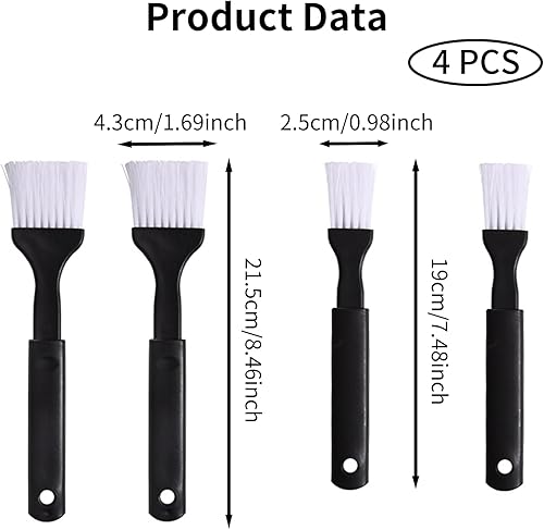 Pinceau Cuisine, 4 Pièces Alimentaire Pinceau Patisserie Silicone culinaire facile à nettoyer Résistante à la Chaleur brosse à beurre pour aliments pour Cuisiner Viande Barbecue Gâteaux Cuisson - Nail Gallerys