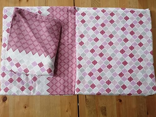 PAGO POCO Parure de lit simple en flanelle Motif géométrique Couleur : gris drap plat 150 x 280 cm + 1 dessous avec angle 90 x 200 + 25 cm + 1 taie d'oreiller 52 x 82 + 13 cm. - Nail Gallerys