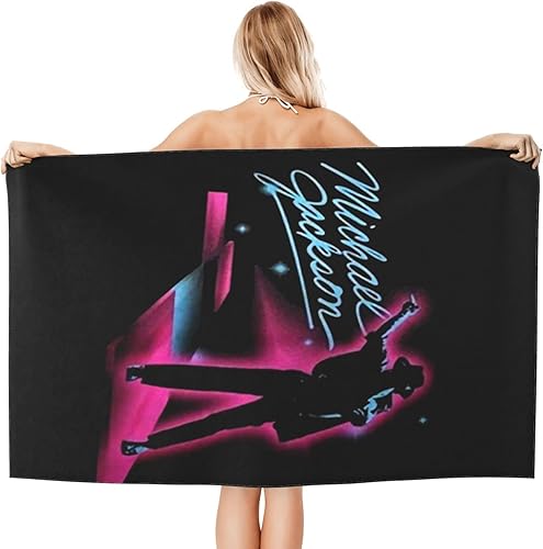Pameladonse Michael King Jackson Serviette De Plage King of Pop Serviette De Plage Serviette De Bain en Microfibre Serviette De Piscine à Séchage Rapide Serviettes De Bain Voyage Camping 80x130cm - Nail Gallerys