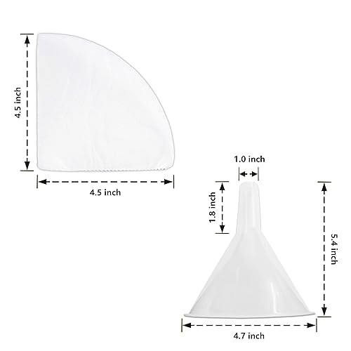 Lot de 1 cône filtrant en tissu non tissé pour huile de cuisson - Filtre propre - 1 porte-cône et 50 cônes filtrants - Nail Gallerys