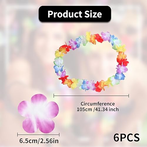 Collier de fleurs hawaïennes - Décoration hawaïenne pour chaîne Aloha - Nail Gallerys