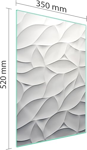 TMK ArtDeko Plaque de protection universelle pour plaque de cuisson 2 x 35 x 52 cm 2 pieces Protection contre les éclaboussures Planche a découper en verre trempé Décoration, Modèle - Nail Gallerys