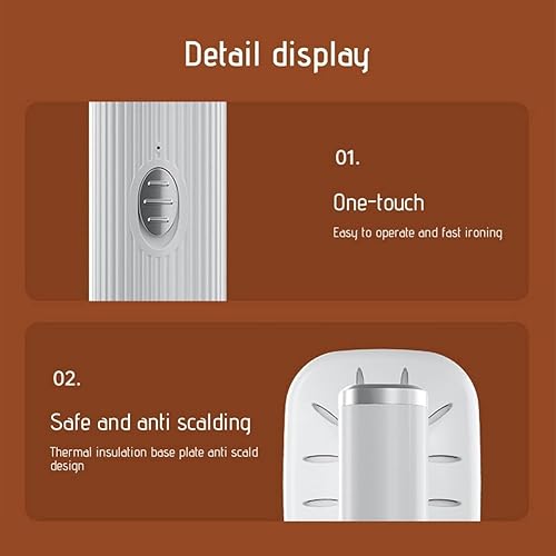 Pylorixz Fer à Vapeur de Voyage Portable pour Vêtements Mini Fer à Vapeur Rotatif à 180 ° Facile à Installer Facile à Utiliser - Nail Gallerys