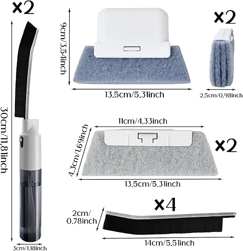 Lot de 10 Brosse de Nettoyage des Interstices, Brosse à Poils Durs, Brosse de Rainure, Brosse à Joint Carrelage, Outil de Nettoyage pour Fenêtres, Portes, Carrelage, Cuisines, Salles de Bain - Nail Gallerys