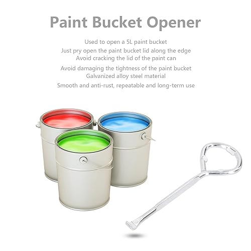BuyWeek Ouvre-Boîte de Peinture, 2 Pièces Ouvre-Bouteille de Peinture Portable Outil d'Ouverture pour Seau de Peinture 5L - Nail Gallerys