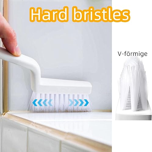 EclipseGuard 4 Pièces Brosse de Nettoyage des Interstices, Brosse Nettoyage Bainbrosse Joint Carrelag, Brosse de Nettoyage à Poils Durs pour Rainure Fenetre, Salle de Bain, Toilettes, Cuisine - Nail Gallerys