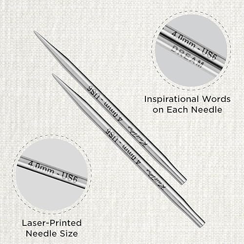 KnitPro Aiguille Conseils, Acier inoxydable, Argent, Un Taille - Nail Gallerys