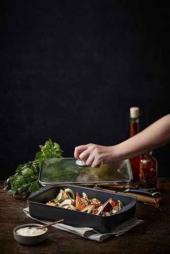 Scanpan Classic Couvercle en verre, 29 x 21 cm, pour cocotte, plat à gratin | Passe au four | N'abîme pas les arômes - Nail Gallerys