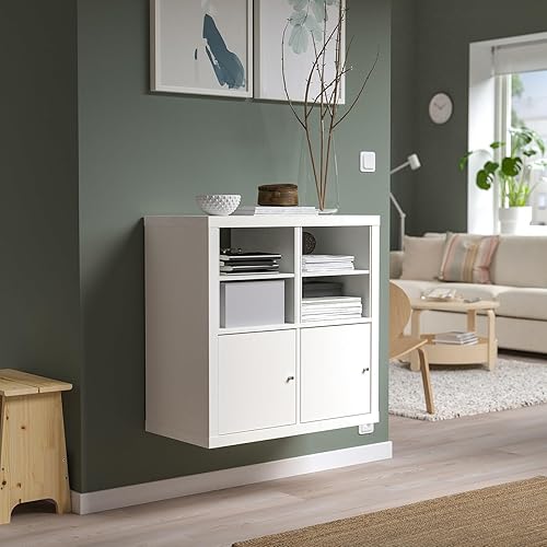 Ikea Kallax Insert avec 1 étagère - Blanc, 33 x 33 cm - Nail Gallerys