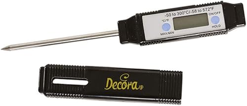 Decora 0141402 THERMOMÈTRE ÉLECTRONIQUE -50° + 300°, Plastique, 23 x 9 x 2 cm - Nail Gallerys