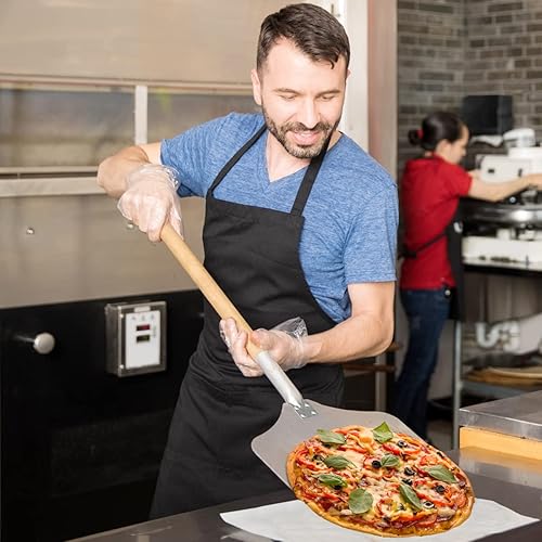 Joejis Pelle A Pizza - Spatule Professionnelle pour four à pizza (30,5cm x 33cm x 85cm) Aluminium avec manche en bois amovible - Nail Gallerys