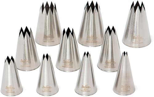 Decora 0263485 Set 10 Douilles ÉTOILE, INOX, Argent - Nail Gallerys