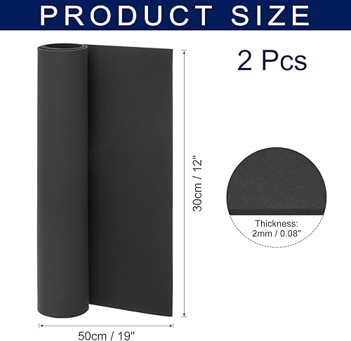 QUARKZMAN Feuille de Mousse EVA Artisanale 50x30cm 1mm EVA Papier Mousse EVA Feuille Mousse pour les Projets d'Artisanat DIY Cosplay Modélisation, Jaune, 2 Feuilles - Nail Gallerys