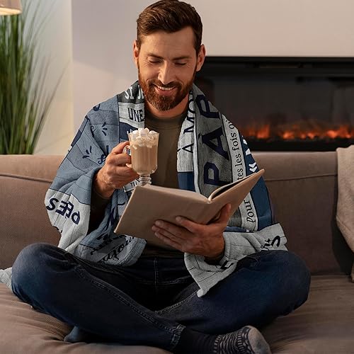 Yesbird Cadeau Papa, Cadeau Anniversaire Papa, Joyeux Anniversaire Papa, Cadeau Fete des Pere, Original Idee Cadeaux Noël pour Pere Homme de Fille/Fils, Cadeau pour Papa Couverture 130x150CM - Nail Gallerys