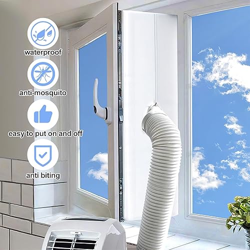 400cm Joint De Fenetre Pour Climatiseur Mobile, Calfeutrage Fenetre Clim, Kit Calfeutrage Climatiseur Pour Fenêtres, Fenêtres à Battant, Fenêtre De Toit, Sans Perçage - Blanc - Nail Gallerys