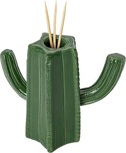fisura. - Porte Cure-Dents Original en Forme de Cactus. Distributeur de Cure-Dents Vert et Amusant. Porte Cure-Dents en céramique. Boite à cure-dents12 x 11 cm. - Nail Gallerys